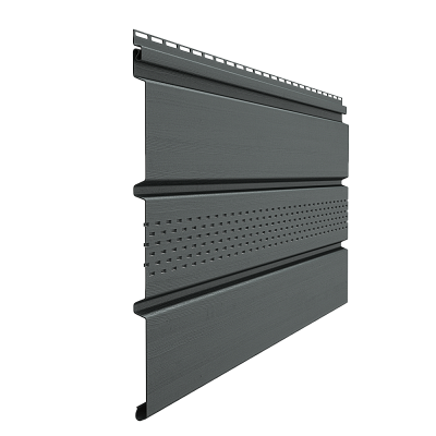 СОФФИТ ДЁКЕ STANDART с центр.перфорацией  (0,305*3,05) Графит фото Центр Металлокровли СОФФИТ ДЁКЕ STANDART с центр.перфорацией  (0,305*3,05) Графит фото Центр Металлокровли