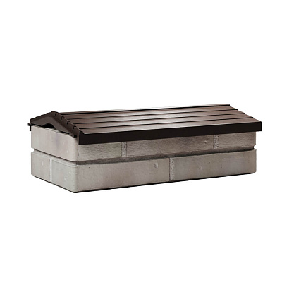 Парапет ZKING BONA ХАЙ-ТЕК 290х510х60мм Коричневый с посадкой на 1 кирпич (200/225/255мм) фото Центр Металлокровли Парапет ZKING BONA ХАЙ-ТЕК 290х510х60мм Коричневый с посадкой на 1 кирпич (200/225/255мм) фото Центр Металлокровли