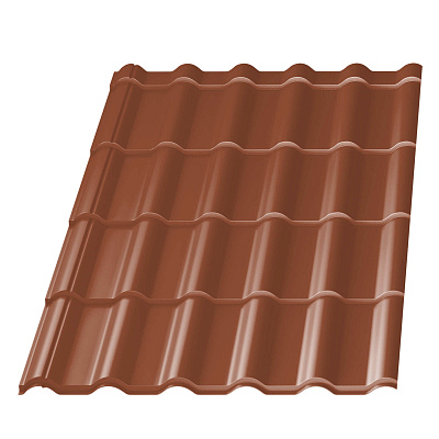 Металлочерепица Банга RAL8004 Терракотовый 0,45мм фото Центр Металлокровли