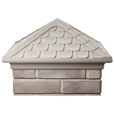 Колпак на столб забора ELBRUS Бежевый 1,5х1,5 кирпича Черепица фото 1 Колпак на столб забора ELBRUS Бежевый 1,5х1,5 кирпича Черепица фото 1