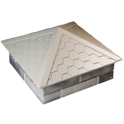 Колпак ZKING EVEREST 535х535мм на столб 2х2 кирпича Бежевый Колпак ZKING EVEREST 535х535мм на столб 2х2 кирпича Бежевый