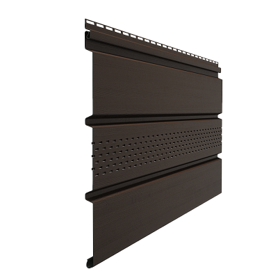 Софит ДЁКЕ STANDARD с центральной перфорацией (0,305*3,05) Шоколад фото Центр Металлокровли Софит ДЁКЕ STANDARD с центральной перфорацией (0,305*3,05) Шоколад фото Центр Металлокровли