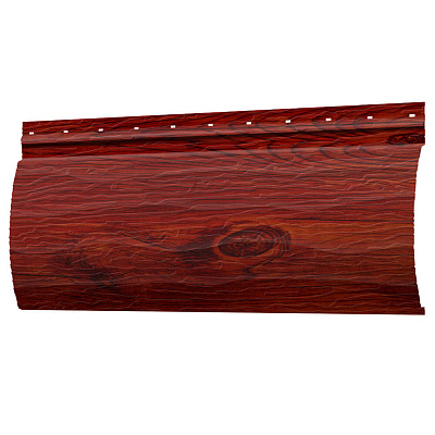 Сайдинг металлический (металлосайдинг) царьсайдинг Бревно Рубленое 4Д Каштан Красный Светлый для фасада