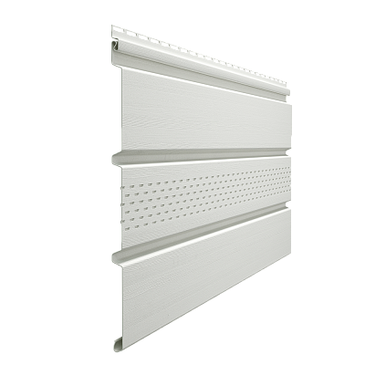 СОФФИТ ДЁКЕ STANDART с центр.перфорацией (0,305*3,05) Пломбир фото Центр Металлокровли СОФФИТ ДЁКЕ STANDART с центр.перфорацией (0,305*3,05) Пломбир фото Центр Металлокровли