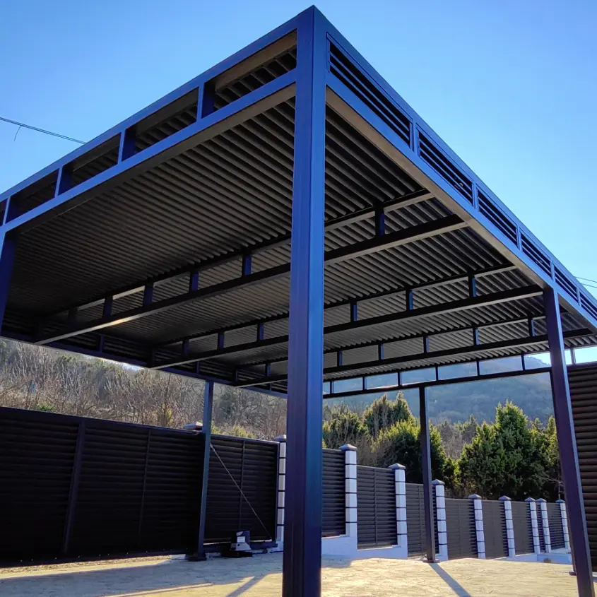 Фото 6 Еврожалюзи 7024-7024 на заборе жалюзи и навесе авто