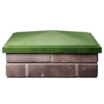 Колпак БонаМоно Зеленый на столб 2х2 кирпича фото 1