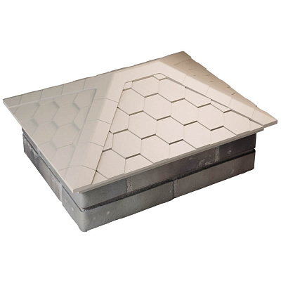 Колпак ZKING EVEREST 520х390мм на столб 2х1.5 кирпича Бежевый Колпак ZKING EVEREST 520х390мм на столб 2х1.5 кирпича Бежевый