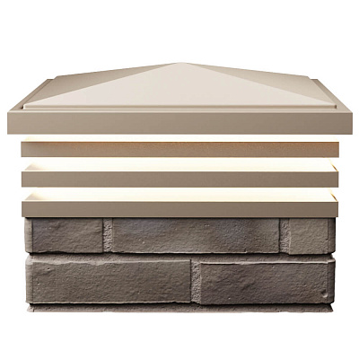 Колпак Бона на 1.5 кирпича Бежевый с подсветкой 1 Колпак Бона на 1.5 кирпича Бежевый с подсветкой 1