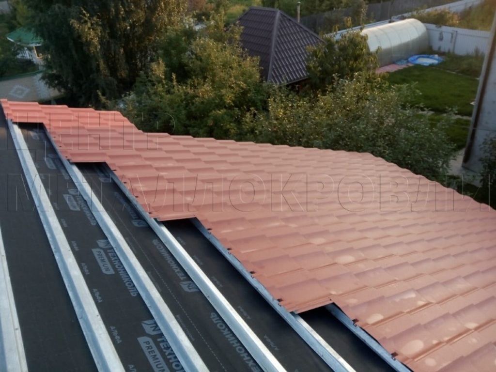 Металлочерепица Геркулес 8004 терракотовый Стальной Бархат от Центра Металлокровли в Уфе