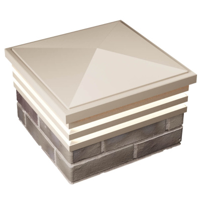 Колпак Бона на 1.5 кирпича Бежевый с подсветкой 2 Колпак Бона на 1.5 кирпича Бежевый с подсветкой 2