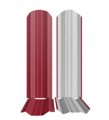 Штакетник металлический ЭКО М-образный 95мм RAL3003 Рубин фото профиля Штакетник металлический ЭКО М-образный 95мм RAL3003 Рубин фото профиля