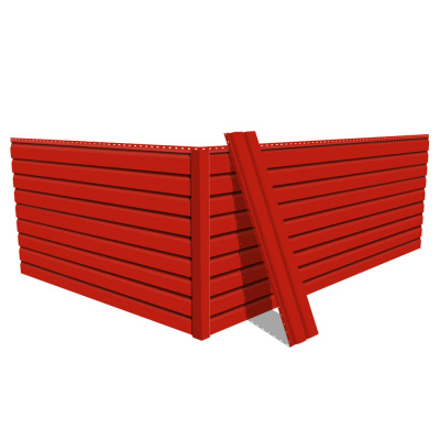 Фото сайдинга металлического (металлосайдинга) Корабельная доска RAL3020 Красный для фасада дома Фото сайдинга металлического (металлосайдинга) Корабельная доска RAL3020 Красный для фасада дома