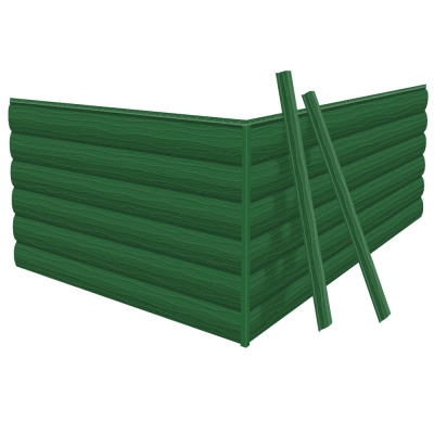 Фото сайдинга металлического (металлосайдинга) царьсайдинга Бревно Рубленое 4Д RAL6002 Зеленый лист для фасада дома Фото сайдинга металлического (металлосайдинга) царьсайдинга Бревно Рубленое 4Д RAL6002 Зеленый лист для фасада дома