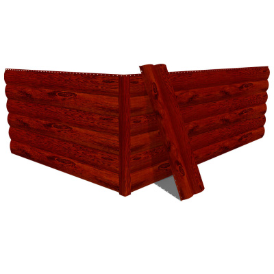 Фото сайдинга металлического (металлосайдинга) Блок-Хаус под бревно с покрытием Printech (Корея) дерево Каштан Красный для фасада дома Фото сайдинга металлического (металлосайдинга) Блок-Хаус под бревно с покрытием Printech (Корея) дерево Каштан Красный для фасада дома