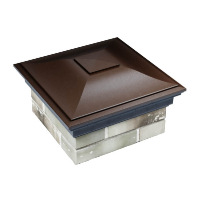 Колпак на столб забора MONBLAN Коричневый 1,5х1,5 еврокирпича размер под посадку 355х355мм 3 Колпак на столб забора MONBLAN Коричневый 1,5х1,5 еврокирпича размер под посадку 355х355мм 3