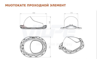 75178 Проходной элемент MUOTOKATE (красный) чертеж 75178 Проходной элемент MUOTOKATE (красный) чертеж