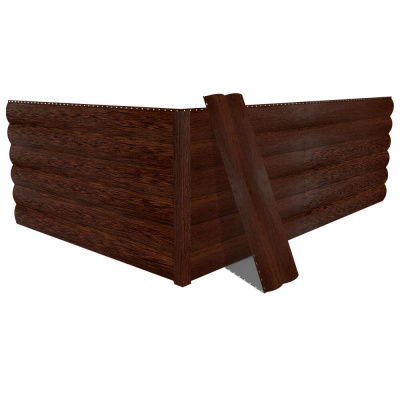 Фото сайдинга металлического (металлосайдинга) Блок-Хаус под бревно с покрытием Printech (Корея) дерево Дуб Мореный для фасада дома Фото сайдинга металлического (металлосайдинга) Блок-Хаус под бревно с покрытием Printech (Корея) дерево Дуб Мореный для фасада дома