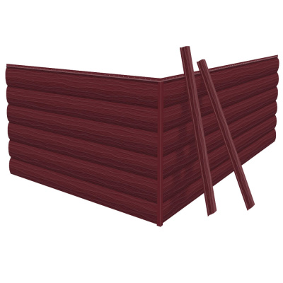 Фото сайдинга металлического (металлосайдинга) царьсайдинга Бревно Рубленое 4Д RAL3005 Красное вино для фасада дома Фото сайдинга металлического (металлосайдинга) царьсайдинга Бревно Рубленое 4Д RAL3005 Красное вино для фасада дома