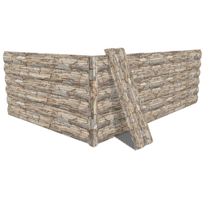 Фото сайдинга металлического (металлосайдинга) Блок-Хаус под бревно с покрытием Printech (Корея) Камень Серый для фасада дома Фото сайдинга металлического (металлосайдинга) Блок-Хаус под бревно с покрытием Printech (Корея) Камень Серый для фасада дома