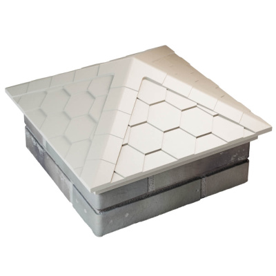 Колпак на столб забора EVEREST Бежевый 1,5х1,5 кирпича под черепицу фото 3 Колпак на столб забора EVEREST Бежевый 1,5х1,5 кирпича под черепицу фото 3