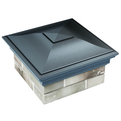 Колпак на столб забора MONBLAN Темно-Серый 1,5х1,5 кирпича размер под посадку 385х385мм фото 3 Колпак на столб забора MONBLAN Темно-Серый 1,5х1,5 кирпича размер под посадку 385х385мм фото 3