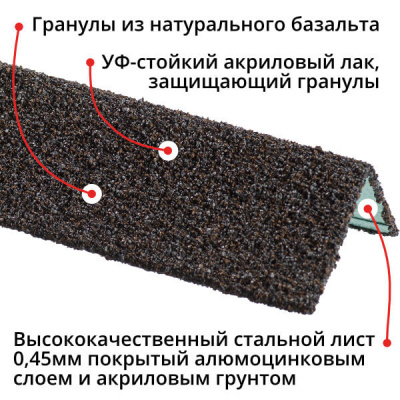 Уголок наружный металлический HAUBERK Кварцит Технониколь 1250мм Уголок наружный металлический HAUBERK Кварцит Технониколь 1250мм
