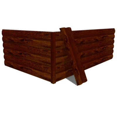 Фото сайдинга металлического (металлосайдинга) Блок-Хаус под бревно с покрытием Printech (Корея) дерево Каштан для фасада дома Фото сайдинга металлического (металлосайдинга) Блок-Хаус под бревно с покрытием Printech (Корея) дерево Каштан для фасада дома