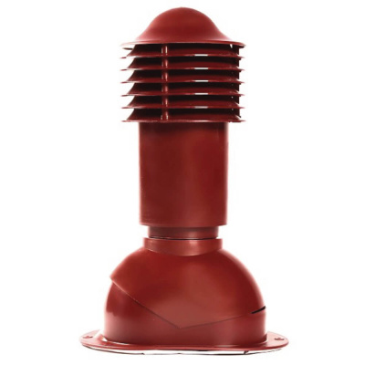 Труба вентиляционная VIOTTO d110мм h550мм для мягкой кровли RAL3005 красное вино утепленная вид сбоку Труба вентиляционная VIOTTO d110мм h550мм для мягкой кровли RAL3005 красное вино утепленная вид сбоку
