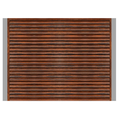 Забор жалюзи ЭКО-Z Темный Дуб 3D Принтек двусторонний с металлическими столбами Забор жалюзи ЭКО-Z Темный Дуб 3D Принтек двусторонний с металлическими столбами