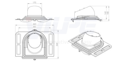 73556 Проходной элемент PELTI (красный) чертеж 73556 Проходной элемент PELTI (красный) чертеж