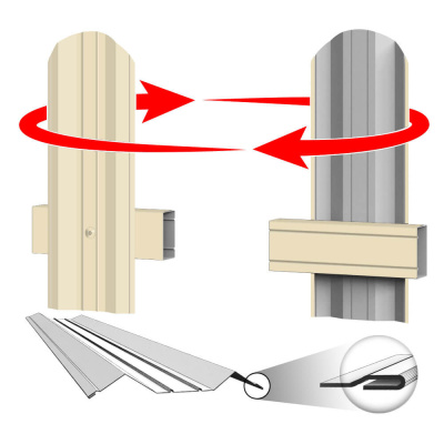 Штакетник металлический ЭКО М-образный 95мм RAL1015 Слоновая Кость фото крепления Штакетник металлический ЭКО М-образный 95мм RAL1015 Слоновая Кость фото крепления