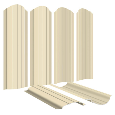 Штакетник Полукруглый RAL 1015-1015 Слоновая Кость двусторонний для забора Штакетник Полукруглый RAL 1015-1015 Слоновая Кость двусторонний для забора