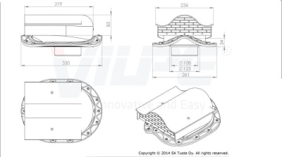 75276 Кровельный вентиль б/адаптера MUOTOKATE -KTV (зеленый) чертеж