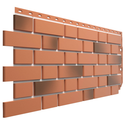 Фасадная панель Деке кирпич гладкий FLEMISH Красный жженый 0.46м2 Фасадная панель Деке кирпич гладкий FLEMISH Красный жженый 0.46м2