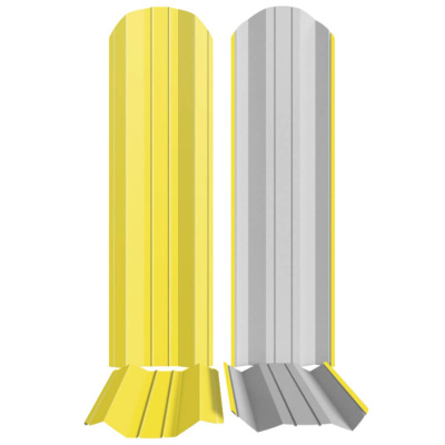 Штакетник металлический ЭКО М-образный 95мм RAL1018 Желтый фото профиля Штакетник металлический ЭКО М-образный 95мм RAL1018 Желтый фото профиля