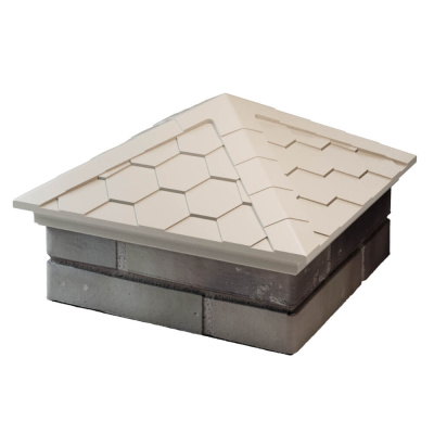 Колпак на столб забора EVEREST Бежевый 1,5х1,5 кирпича под черепицу фото 2 Колпак на столб забора EVEREST Бежевый 1,5х1,5 кирпича под черепицу фото 2