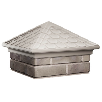 Колпак на столб забора ELBRUS Бежевый 1,5х1,5 кирпича Черепица фото 4 Колпак на столб забора ELBRUS Бежевый 1,5х1,5 кирпича Черепица фото 4