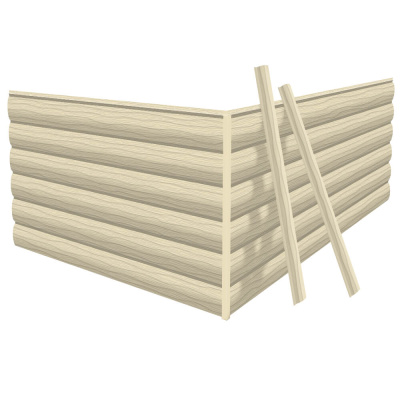 Фото сайдинга металлического (металлосайдинга) царьсайдинга Бревно Рубленое 4Д RAL1015 Слоновая Кость для фасада дома Фото сайдинга металлического (металлосайдинга) царьсайдинга Бревно Рубленое 4Д RAL1015 Слоновая Кость для фасада дома