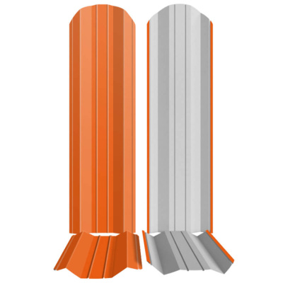 Штакетник металлический ЭКО М-образный 95мм RAL2004 Оранжевый Апельсин фото профиля Штакетник металлический ЭКО М-образный 95мм RAL2004 Оранжевый Апельсин фото профиля