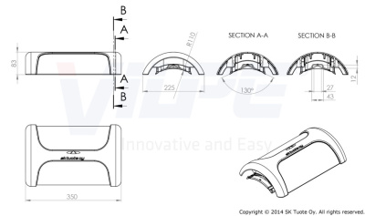 733918 Коньковый вентиль для металлической кровли PELTI KTV/HARJA (красный) чертеж 733918 Коньковый вентиль для металлической кровли PELTI KTV/HARJA (красный) чертеж